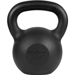 Kettlebell aus Gusseisen 28kg, REBEL ACTIVE