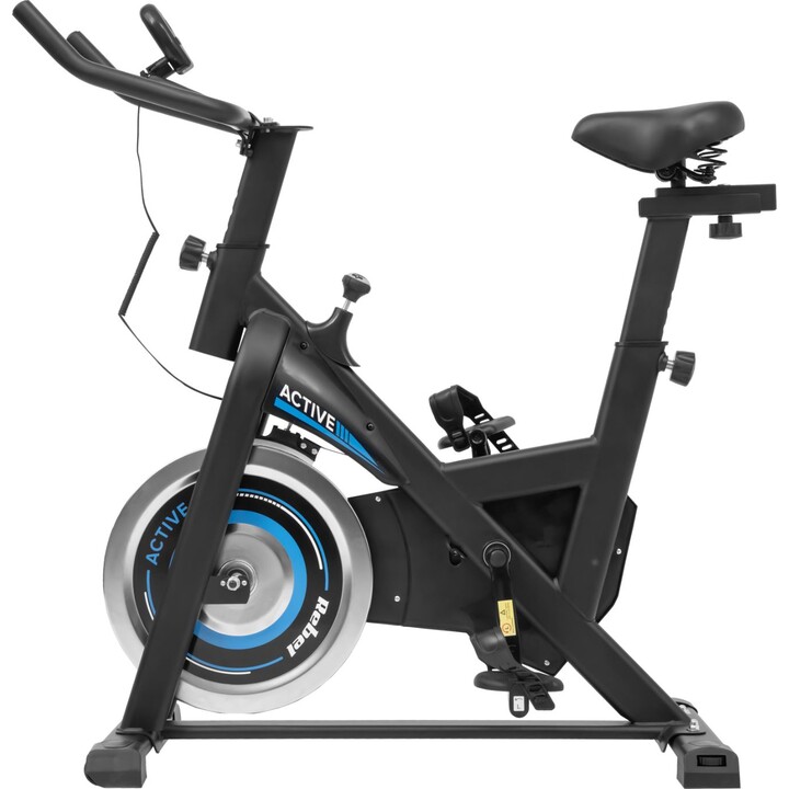 Bicicleta de spinning Rebel Active RBA-1008, Pantalla LCD, función de medir tiempo, distancia, velocidad, calorías