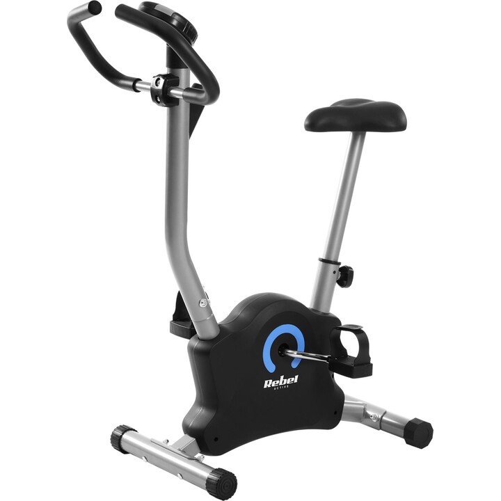 Bicicleta estática Rebel Active RBA-1013, Pantalla LCD, función de medir escaneo, tiempo, velocidad, distancia, ODO, calorías