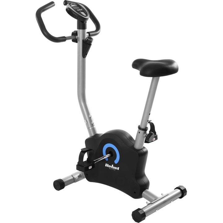 Bicicleta estática Rebel Active RBA-1013, Pantalla LCD, función de medir escaneo, tiempo, velocidad, distancia, ODO, calorías