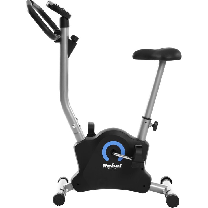 Bicicleta estática Rebel Active RBA-1013, Pantalla LCD, función de medir escaneo, tiempo, velocidad, distancia, ODO, calorías