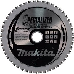 Cuchilla de sierra circular, EFICUT TCT, 150 x 20 mm, 48 T, B-69331