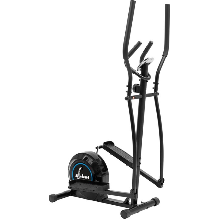 Bicicleta elíptica magnética Rebel Active RBA-1011, Pantalla LCD, Sensores de frecuencia cardíaca