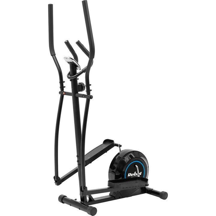 Bicicleta elíptica magnética Rebel Active RBA-1011, Pantalla LCD, Sensores de frecuencia cardíaca