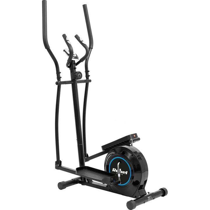 Bicicleta elíptica magnética Rebel Active RBA-1011, Pantalla LCD, Sensores de frecuencia cardíaca