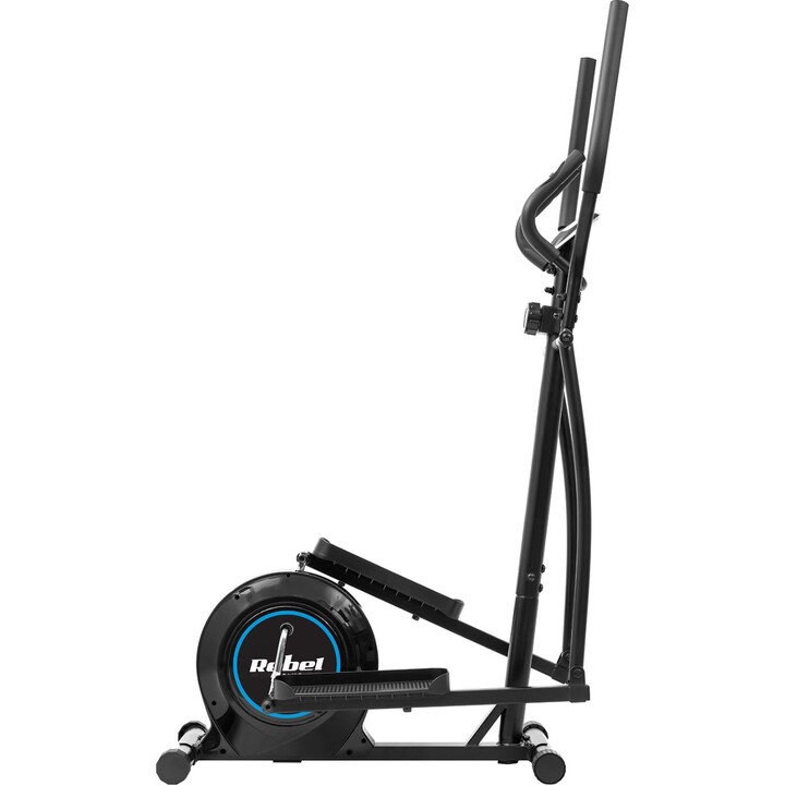 Bicicleta elíptica magnética Rebel Active RBA-1011, Pantalla LCD, Sensores de frecuencia cardíaca