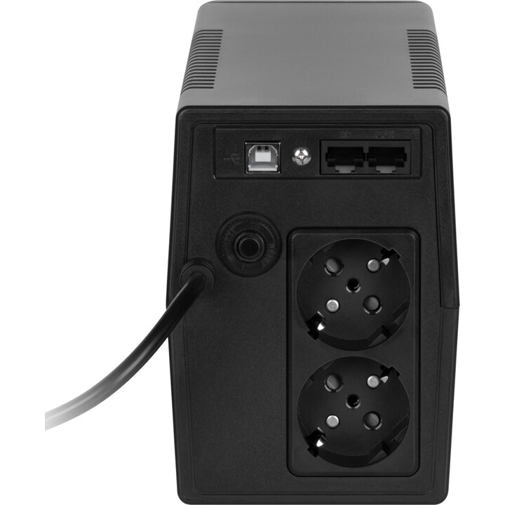 Rebel Sistema de alimentación ininterrumpida Nanopower Plus 850 UPS, Pantalla LCD, Puertos USB y RJ45