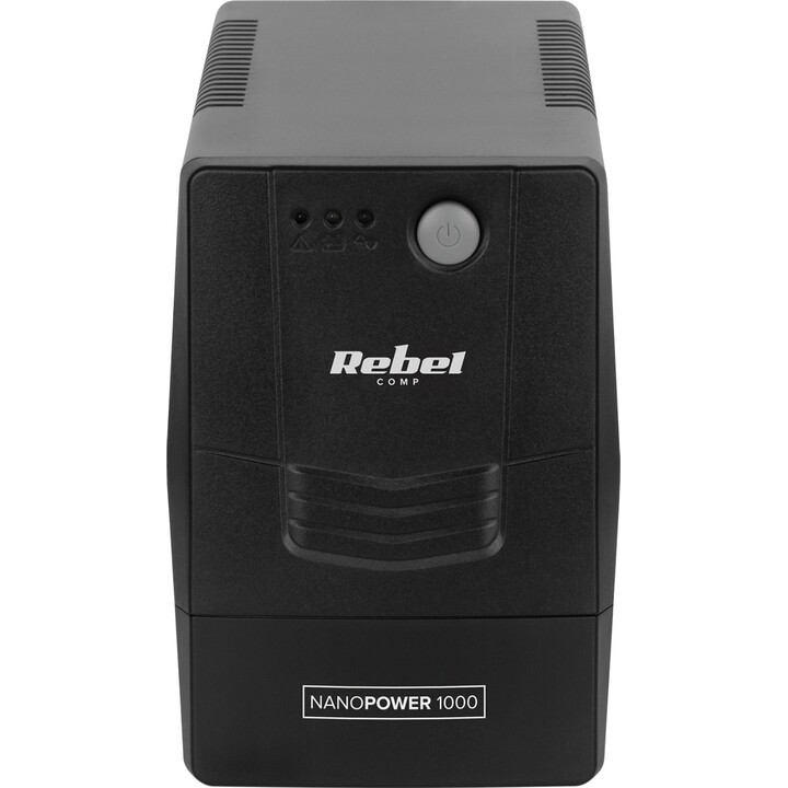 Uninterruptible computer power supply UPS REBEL model Nanopower 1000 (offline, 1000VA / 600W, 230 V, 50Hz)