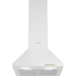 Akpo, Wk-4 Classic Gold 50, 50 cm kitchen cooker hood with LED lighting and 3 extraction levels, White