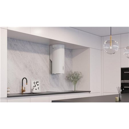 Campana extractora de cocina de pared Maan Elba 2 W835, color blanco