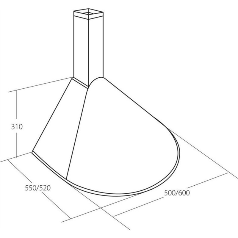 Campana extractora Akpo Wk-5 Rondo Turbo 60 blanca