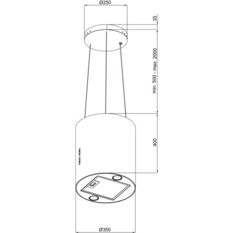 Campana extractora de cocina Maan Elba Pb 31 dorada brillante