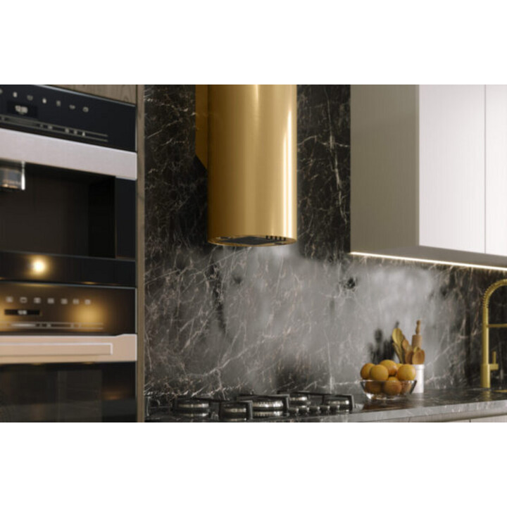 Campana extractora de cocina Maan de pared Elba2 W 731, color dorado brillante