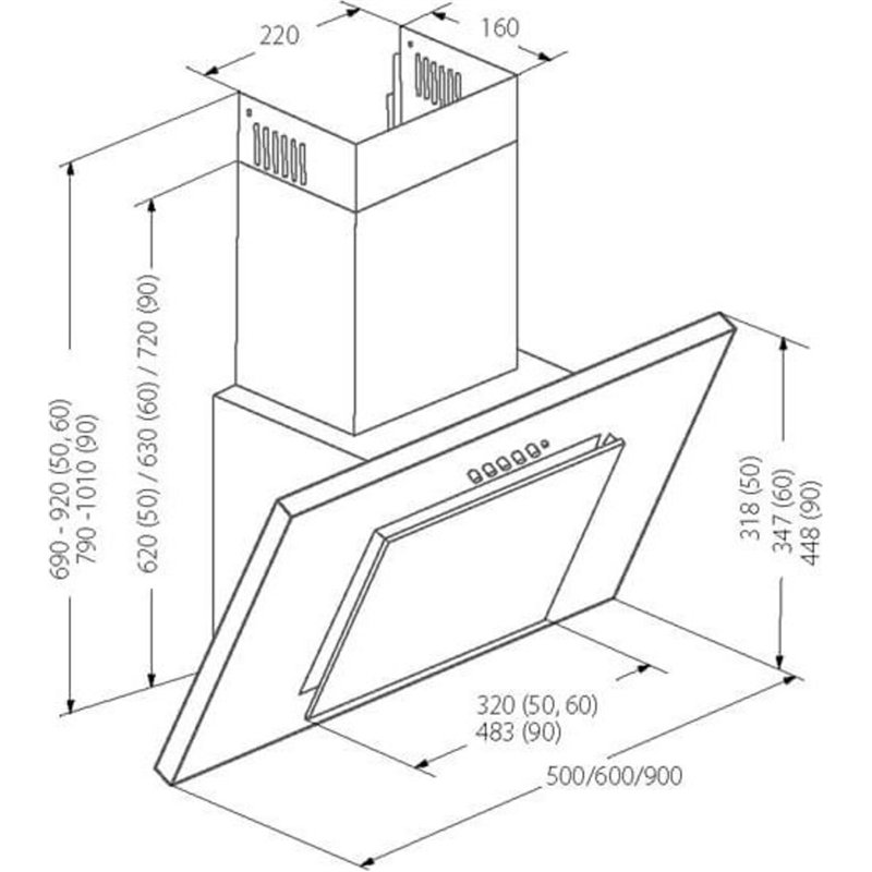 Akpo Wk-4 Nero Line Eco 60 Soporte de pared blanco