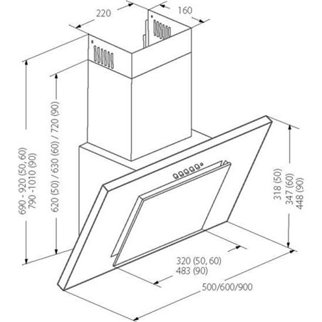 Akpo Wk-4 Nero Line Eco 60 Soporte de pared blanco