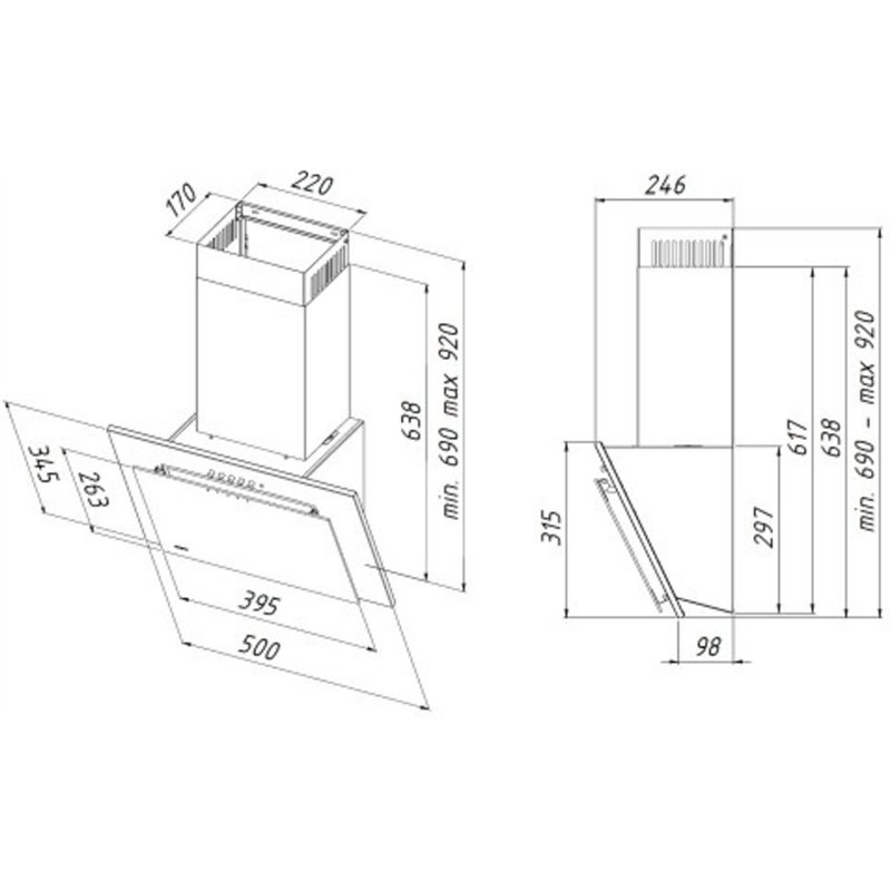 Akpo Wk-4 Nero Line Eco 50 - Lámpara de pared blanca