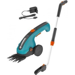 Set of battery grass scissors + handle/wheels, 09889-20