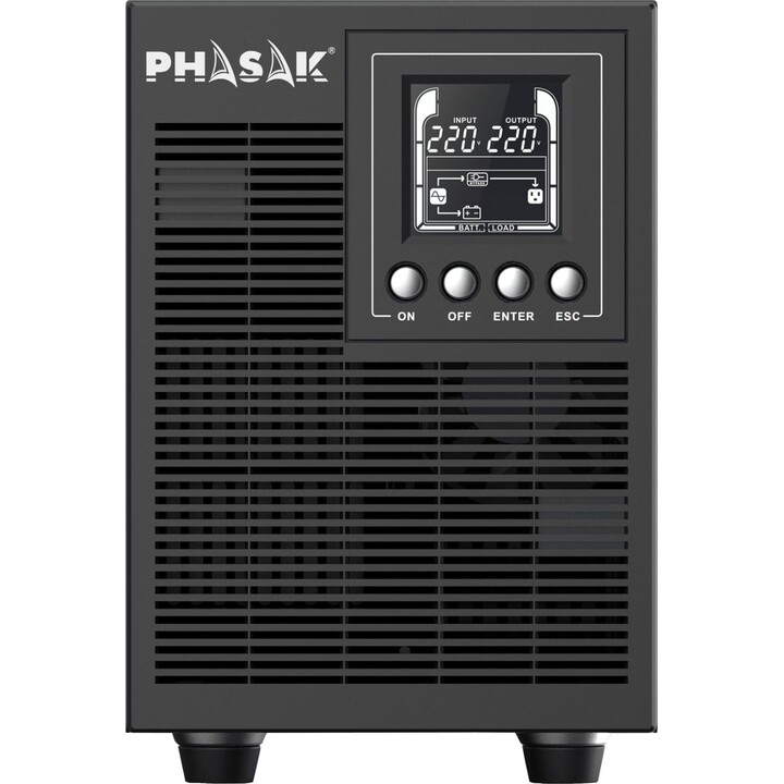 Sistema de Alimentación Ininterrumpida Phasak Smart Pro Online 2000 VA PH 9220, 1800 W, Factor de Potencia de Salida 0.9
