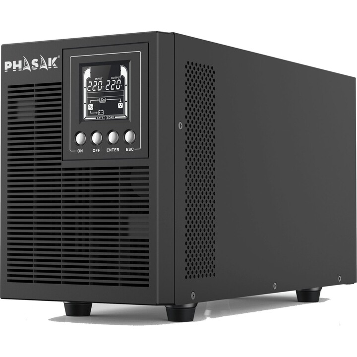 USV Online Phasak 2000 VA Online LCD/ 2000 VA-1800 W/ 4 Ausgänge/ Tower-Format
