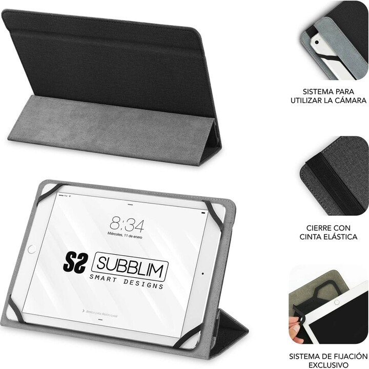 Subblim Universal Tablet Case Freecam Case 10,1" Schwarz
