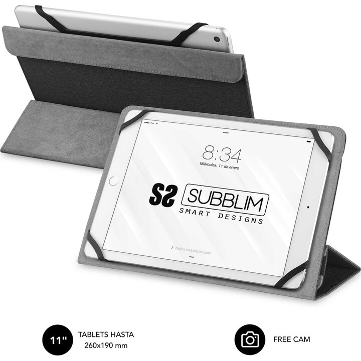 Custodia universale per tablet Subblim Freecam Case 10.1" Nera