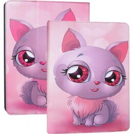 UNIVERSAL SUBBLIM TRENDY CAT COVER FÜR TABLETTEN BIS ZU 10,6 '/ 25,6 cm - ÄHNLICHES LEDER AUSSEN - VELVET INNEN - BANDVERSCH