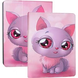 Universal Subblim Trendy Cat Case For Tablet Up To 10.1 '/ 25.6Cm - Simile Leather Exterior - Velvet Interior - Band Closure