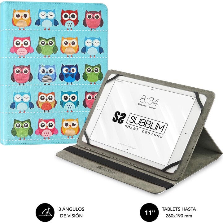 SUBBLIM Trendy Case capa universal para tablet Owls 10,1 polegadas