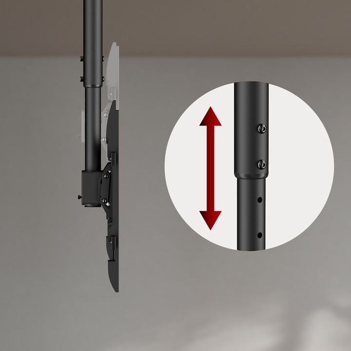 Suporte de teto para TV Maclean, carga máxima de 60 kg, 43-86", VESA máx. 600x400, MC-112 B