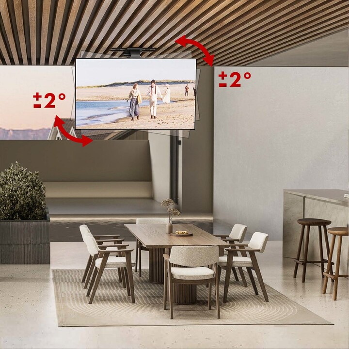 Maclean Electric TV Mount, Ceiling Mount, Tuya TV Mount, Max VESA 800x400, Adjustable +90°~-90°, for 43-86" TVs, Max 45kg, 
