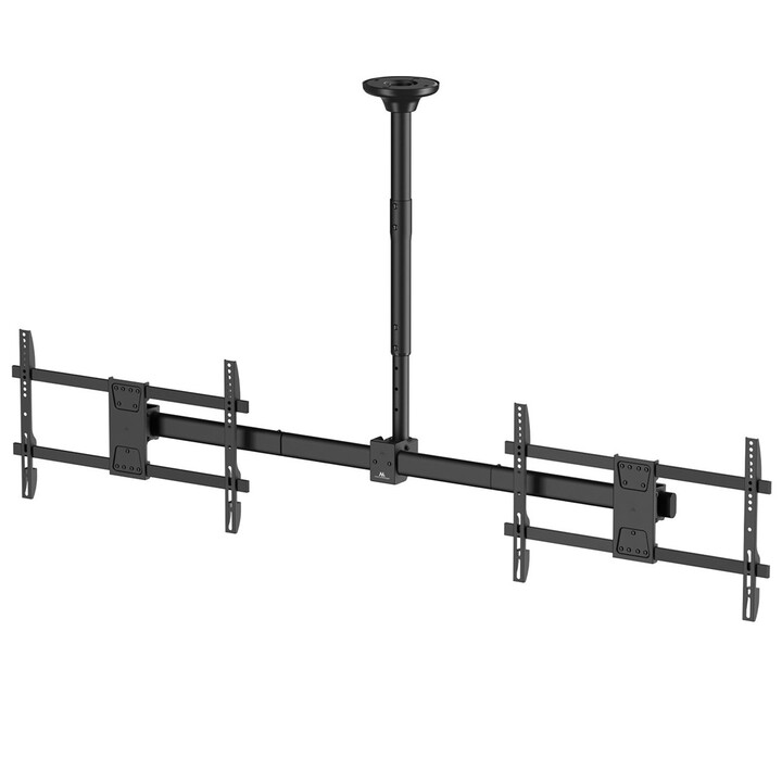 Maclean Ceiling Mount for Two TVs, Max Load 2x40kg, 34-60", Max VESA 600x400, MC-111 B