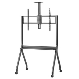 Maclean supporto/carrello TV, ripiano per telecamera, su ruote, 55-100", carico massimo 120 kg/ripiano 10 kg, VESA max 900x