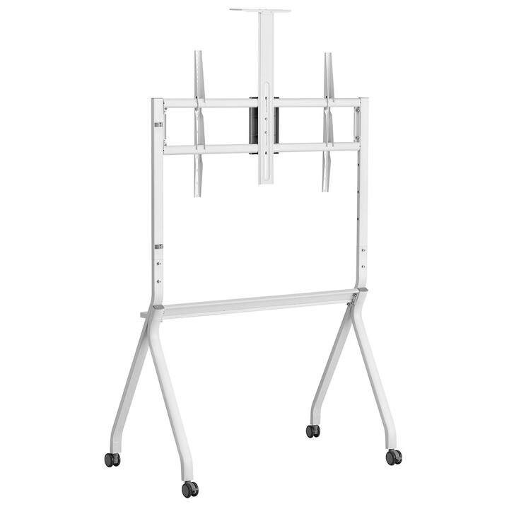 Suporte/carrinho de TV Maclean, prateleira para câmera, sobre rodas, 55-100", carga máxima 120 kg/prateleira de 10 kg, VESA