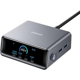 Chargeur ANKER Prime 250 W avec port USB-C, 6 ports, régulateur intelligent et écran LCD GaNPrime 2,26 pouces