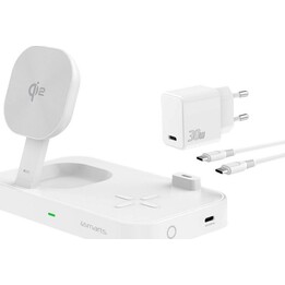 Chargeur sans fil 4smarts 7-en-1 100 W GaN blanc