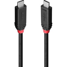 Cavo USB4 240W tipo C 0,5 m/linea nera 37000 Lindy