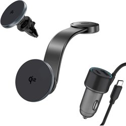 Chargeur 4smarts Qi2 Kfz. Gris