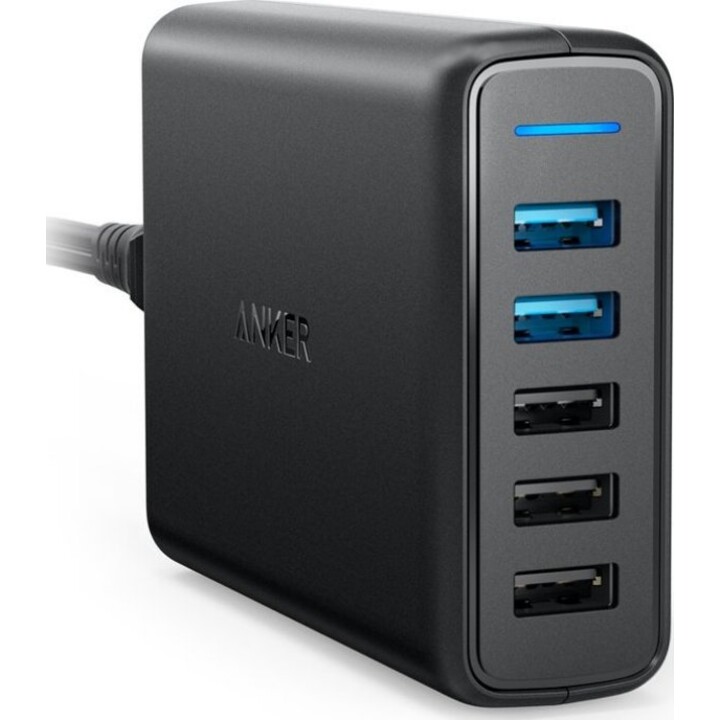 Anker PowerPort Speed 5 63W 5-Port USB-A Ladegerät - Schwarz