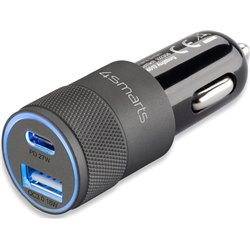 Chargeur de voiture Rapid+ 27 W avec charge rapide, PD, gris/noir