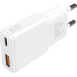 Cargador de red 4smarts PDPlug Slim Duos 30W GaN USB-C+USB-A