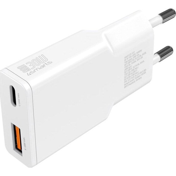 4smarts PDPlug Slim Duos 30W GaN USB-C+USB-A Netzwerkladegerät