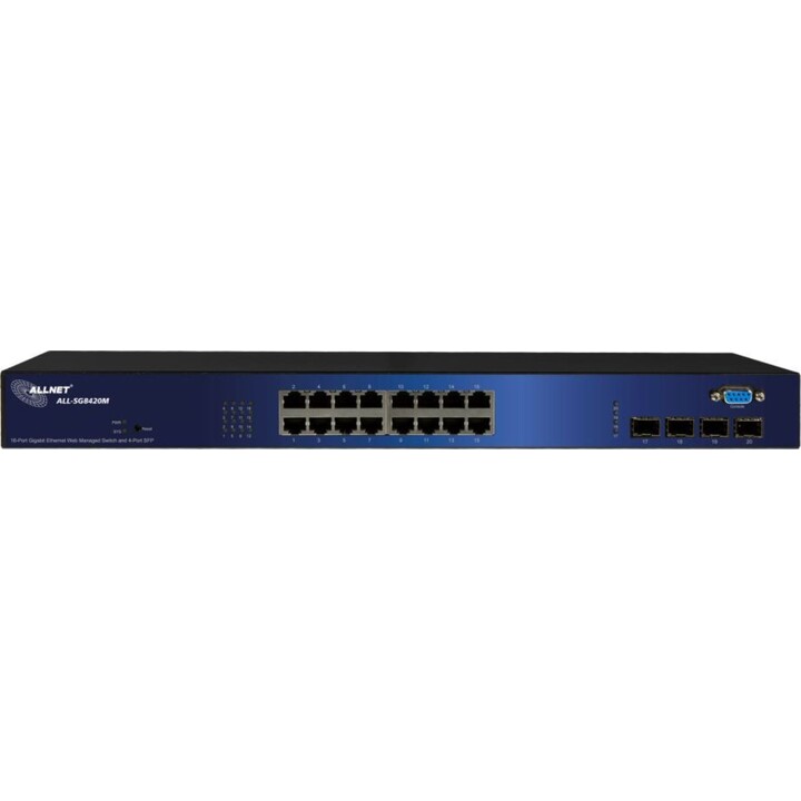 Allnet Conmutador ALL-SG8420M de 16 puertos Gigabit + 4 SFP
