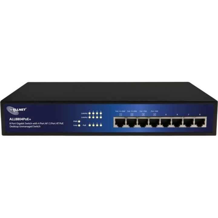 8P ALLNET ALL8804PoE+ POE+