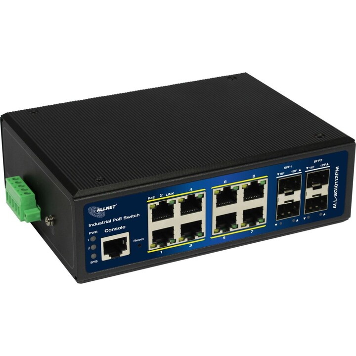 8+4P ALLNET ALL-SGI8112PMJ POE M industriale