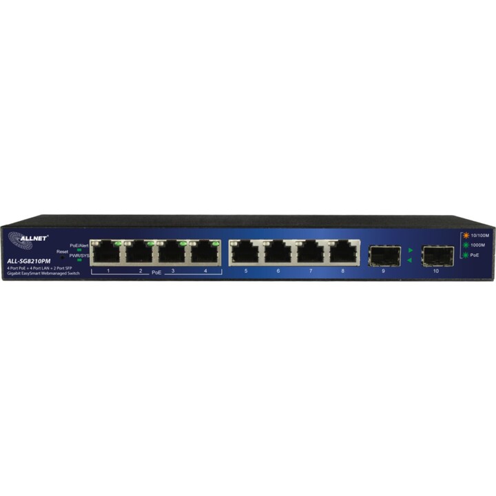 6+2P ALLNET ALL-SG8210PM POE+ M