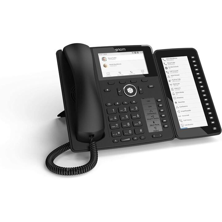 SNOM D7C, modulo di espansione USB a colori per telefoni D7XX, alta risoluzione, fino a 3 moduli, nero