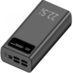 Batterie externe 30 000 mAh Leotec LEPOW30W22W/ 22,5 W/ Noir