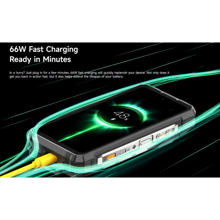 Smartphone Ulefone Armor 33, 12 Go de RAM 512 Go, affichage de 6,95 pouces, 50 MP + 64 MP + 50MP, 25500mAh Batterie, noir