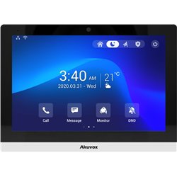 Estación de interior C319A, pantalla táctil, Android, POE, Wi-Fi, Bluetooth, cámara de 1 MP, módulo RF y control remoto SOS (869