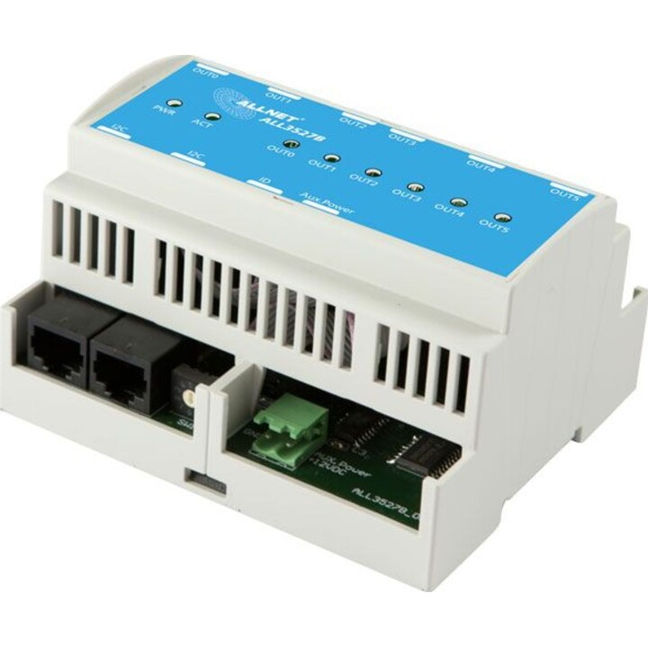 ALLNET MSR IO ALL3527B HUT / 6fach 250V/16A Relais Ausgang I2C